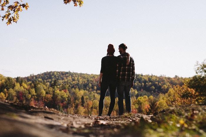 couple standing together