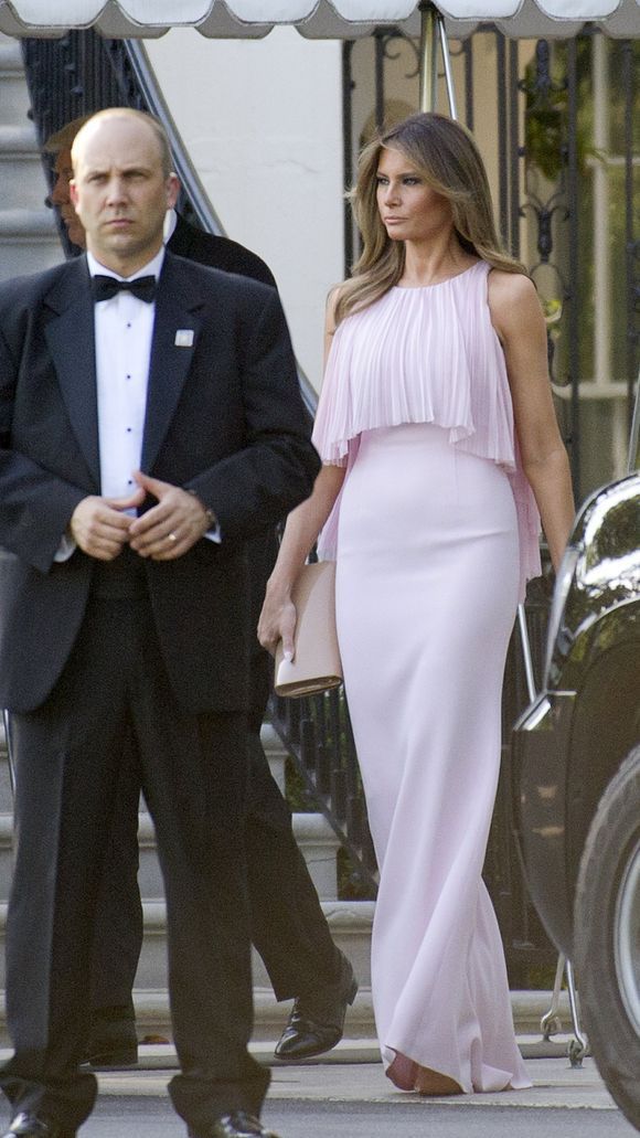 Резултат с изображение за Melania’s Outfit At White House Wedding