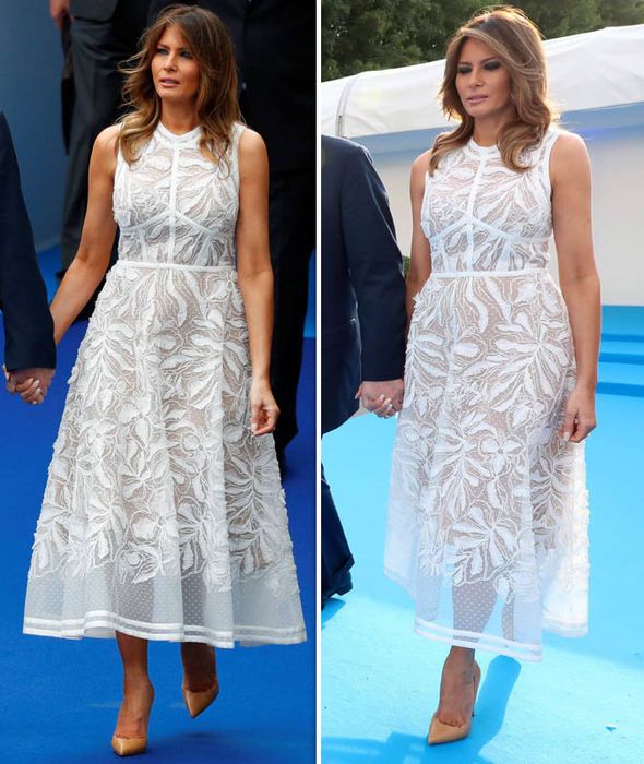 melania trump news pictures nato outfit donald trump